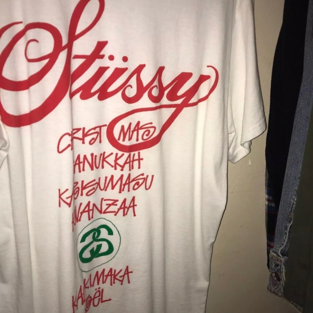 STUSSY UNIQUE WHITE SHIRT !FREE SHIPPING!